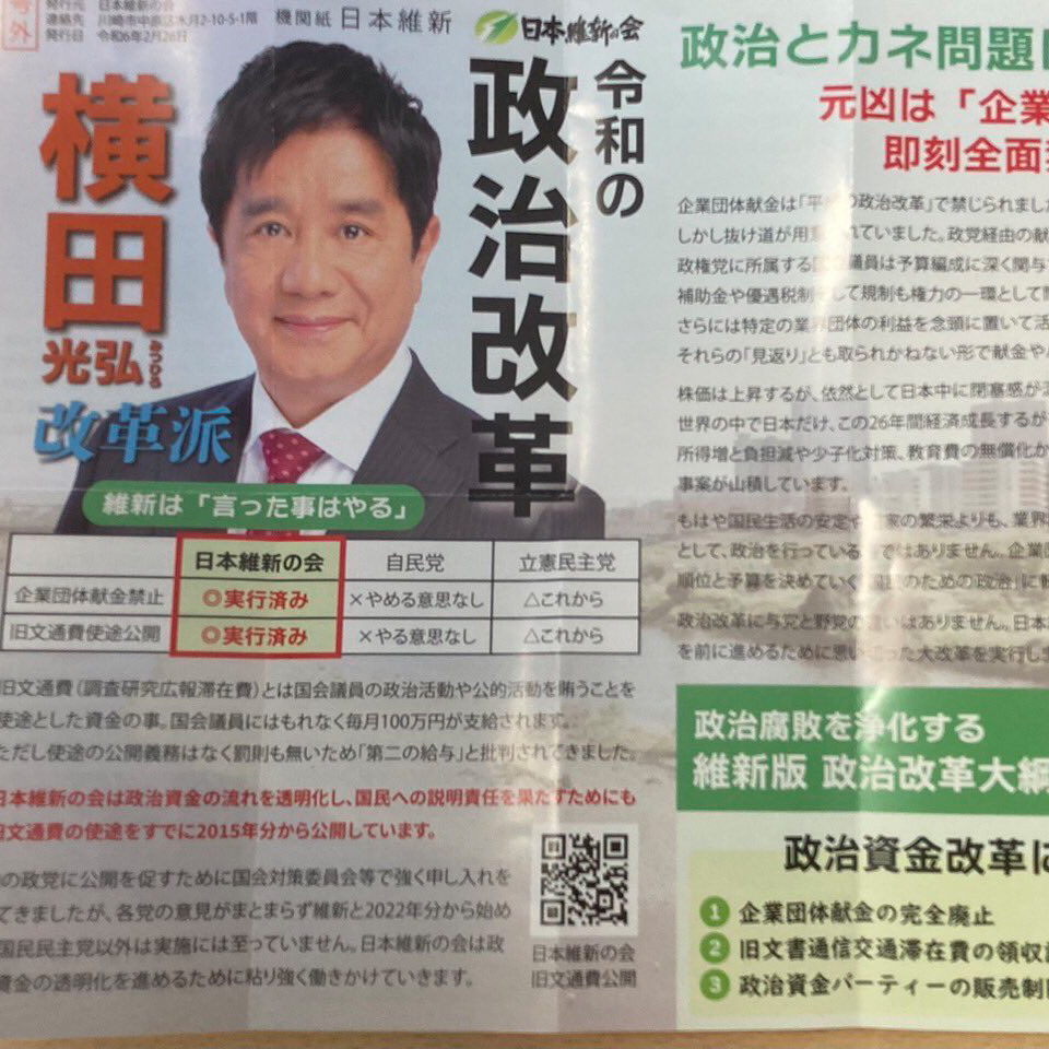 久地駅にて、日本維新の会、神奈川18区（中原区・高津区）の横田光弘がご挨拶